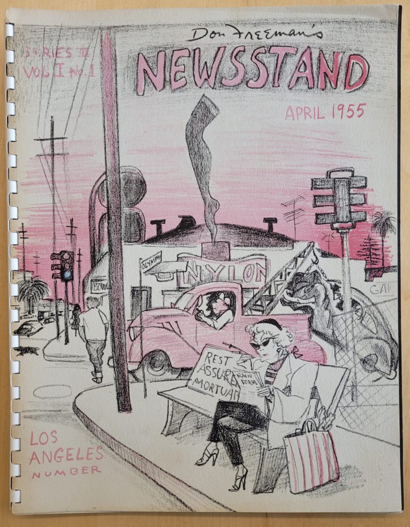 Front cover of Newsstand April 1955 which included an instalment of Don Freeman's Great Shakes.