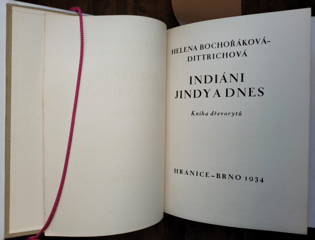 Bochorakova-  Indiáni Jindy a Dnes  showing the title page of the limited edition.