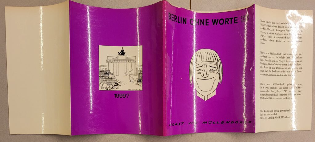 dust jacket for Möllendorff's, 1960 reprint Berlin without words