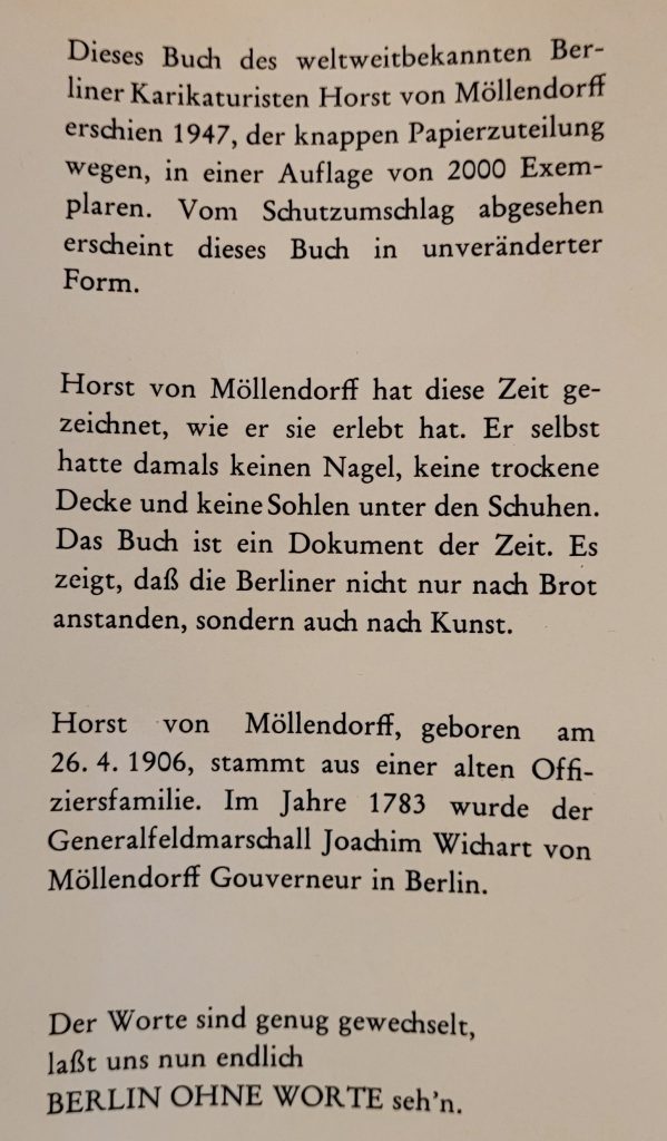 front inside flap Möllendorff's, 1960 reprint Berlin without words