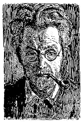 Budzinski’s lithographic
self-portrait circa 1929.