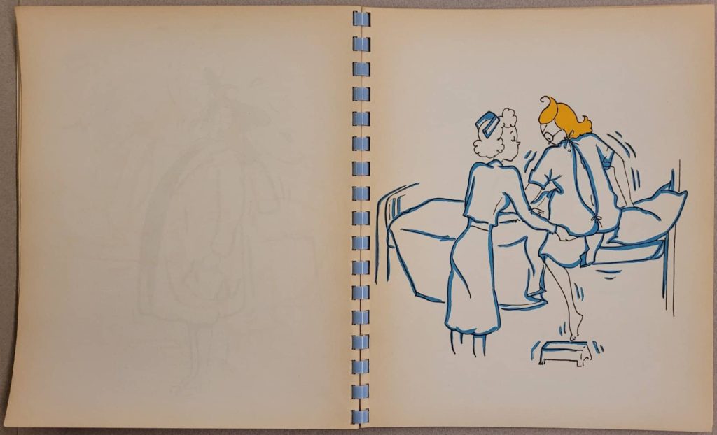 Betty Bacon Blunt's Bet It's a Boy - comb binding: Sample page; all images printed recto.
