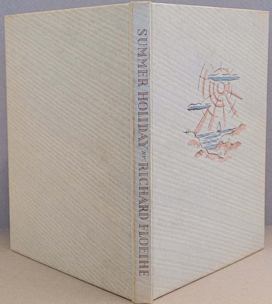 Richard Floethe's wordless novel, Summer Holiday
showing the spine with front and back covers.