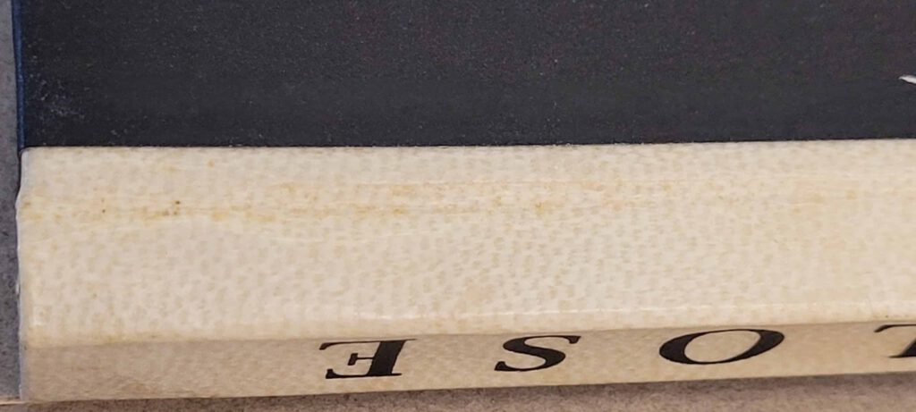 Quarter vellum spine
for Fries' edition of gottlose limited to 31 to 250 numbered copies.