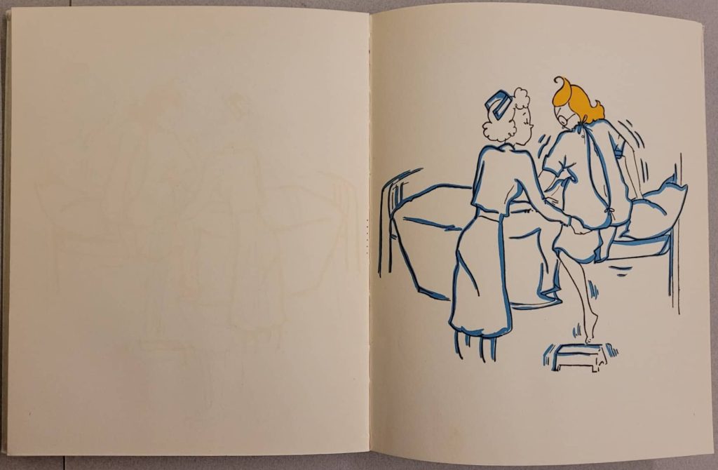 Betty Bacon Blunt's 1941 wordless novel, Bet It's a Boy hardcover showing printed recto.