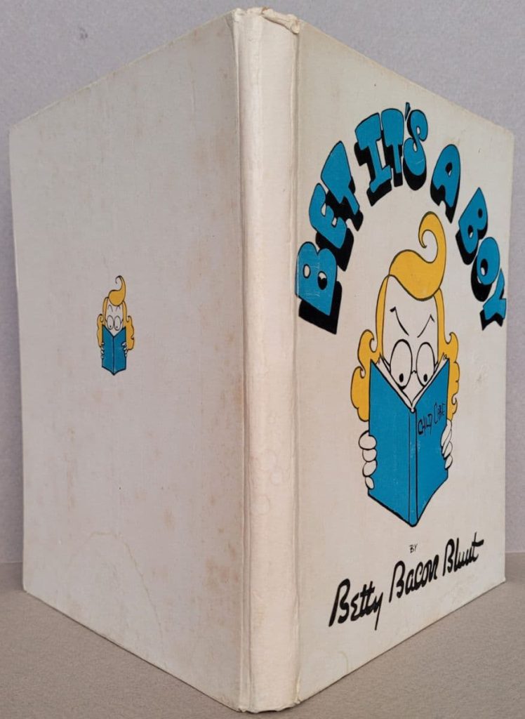 Betty Bacon Blunt's 1941 wordless novel, Bet It's a Boy hardcover showing front and back covers.