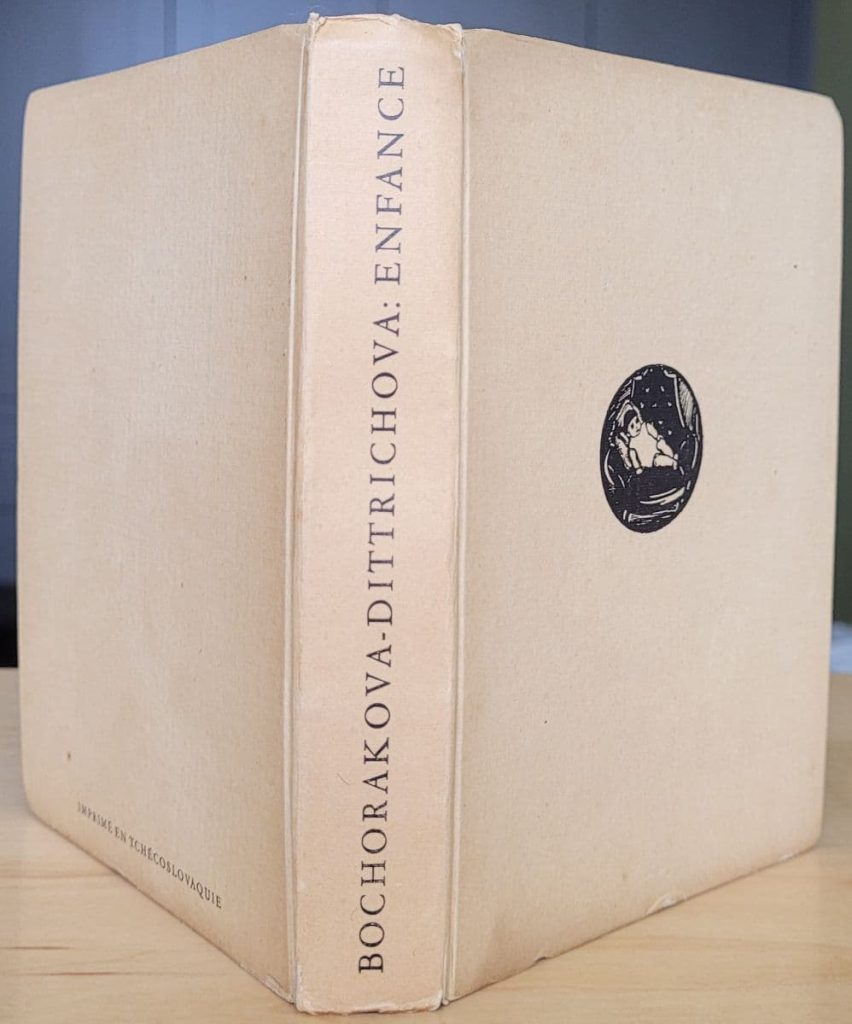 The paper covered boards of Bochorakova's 1930 novel, Enfance, the Trade edition.
