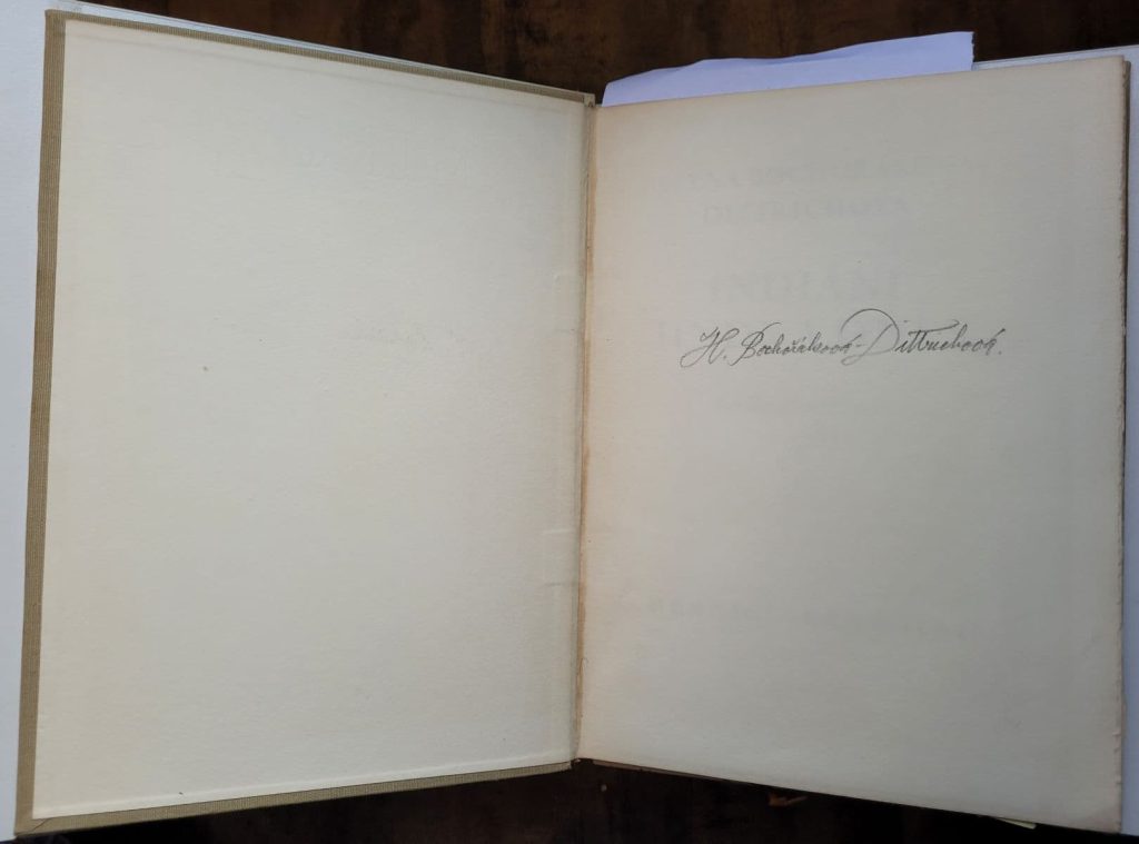 Bochorakova's pencil signature on the FFEP of Indiáni Jindy a Dnes.