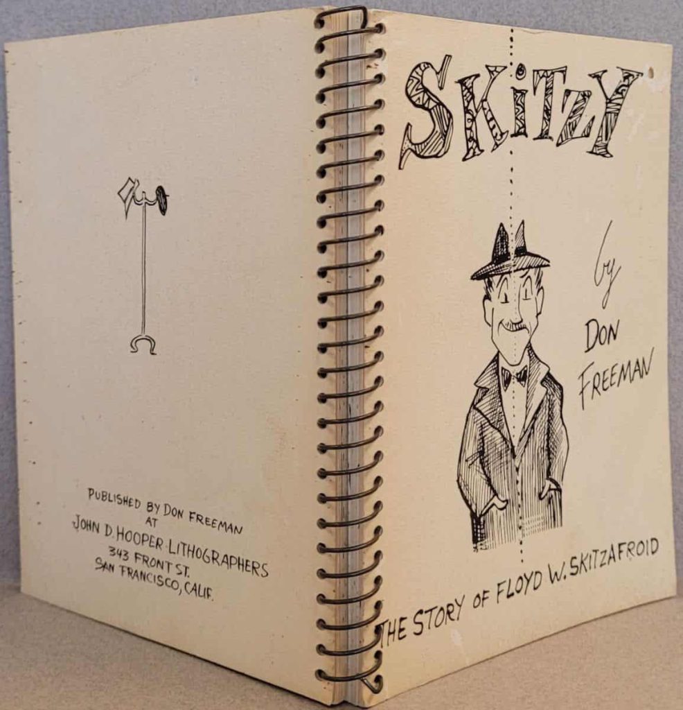 Front and back covers of Don Freeman's wordless 1955 novel, Skitzy