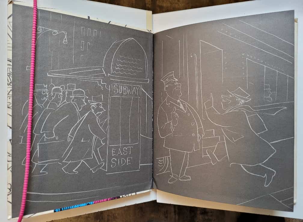 Don Freeman's wordless 2008 reprint of Skitzy with front paste-down and ffep.