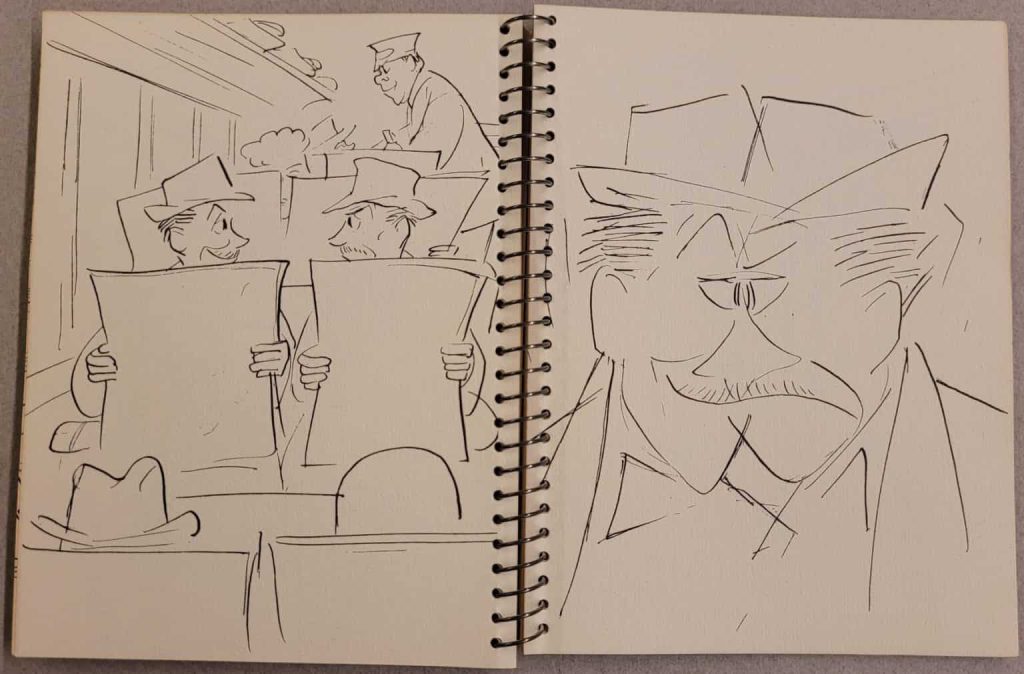 On the train trip home, the characters fuse.