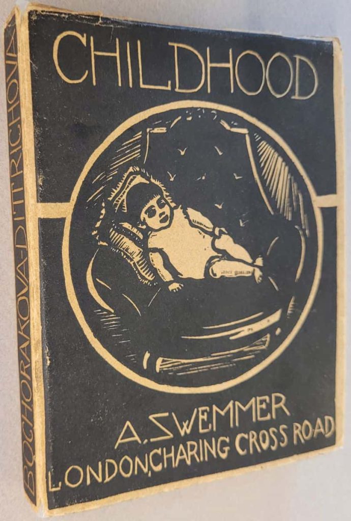 Trade edition with dust jacket of Childhood,
Bokorakova's 1931 wordless novel.