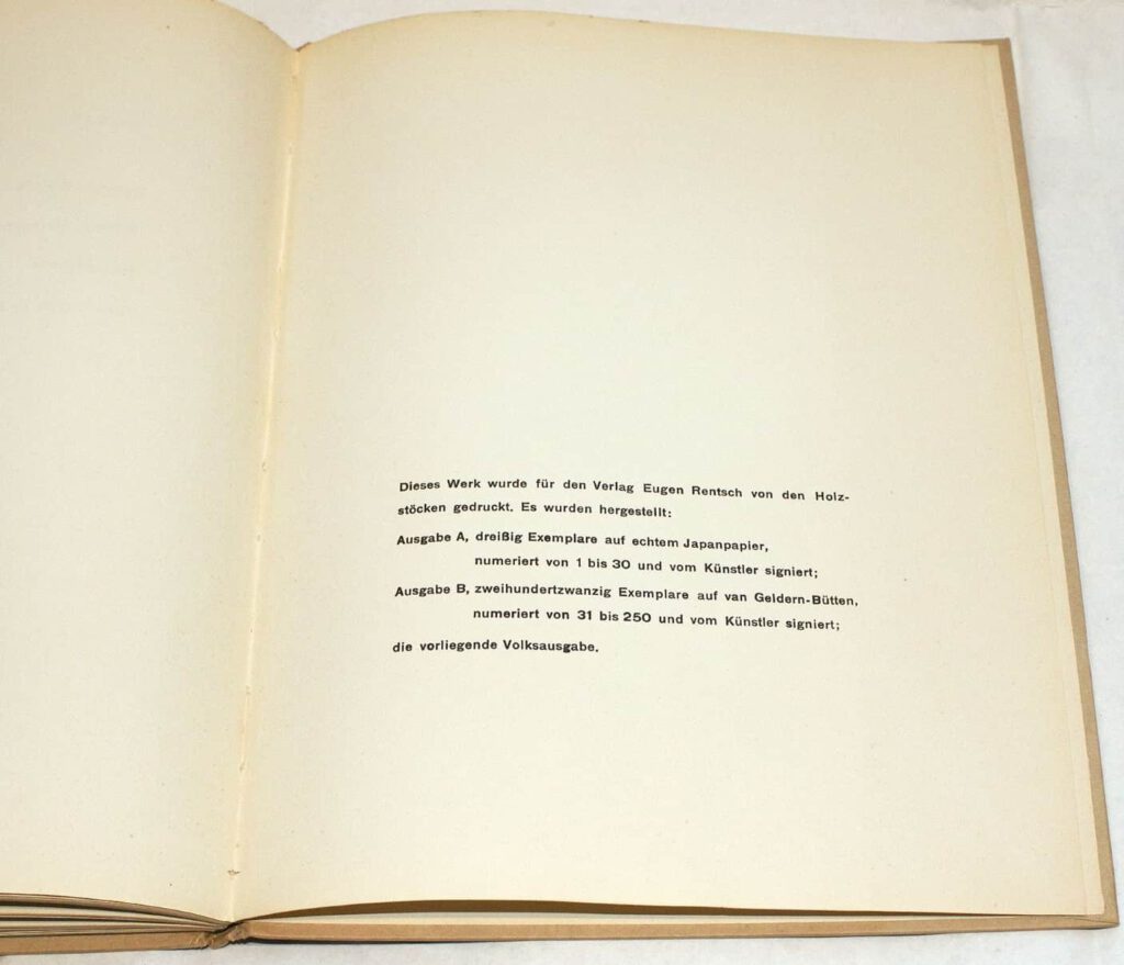 Colophon page adding a reference to the trade edition for Fries' Trade edition of gottlose.