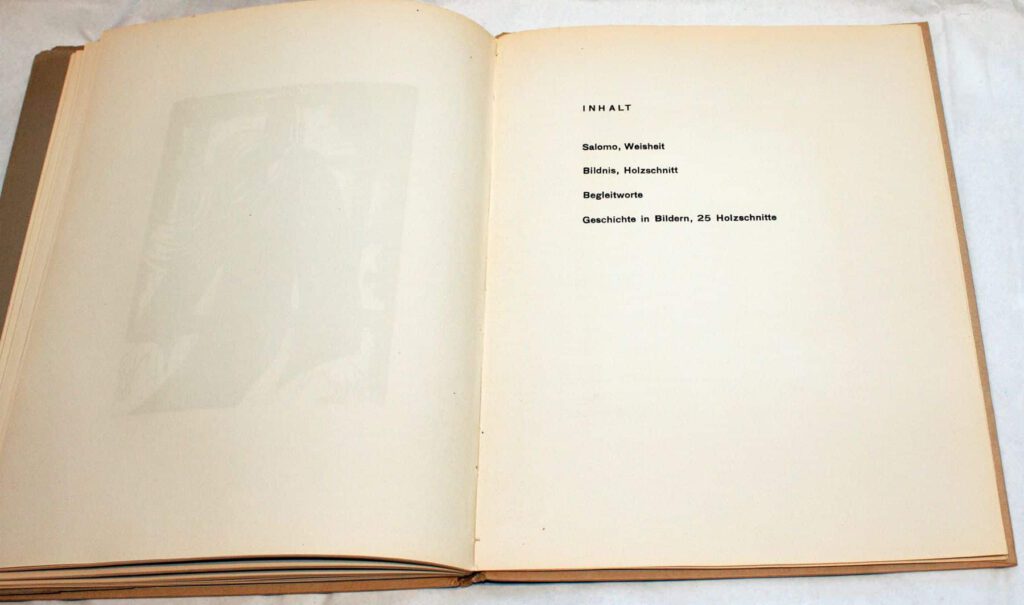 Contents page for Fries' Trade edition of gottlose.