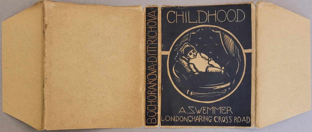 Front and back of the dust jacket for Childhood, Bokorakova's 1931 wordless novel.