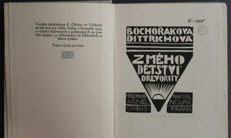 Z Mého Dětství on Japan, numbered out of 10 copies and signed in pencil on the title page.