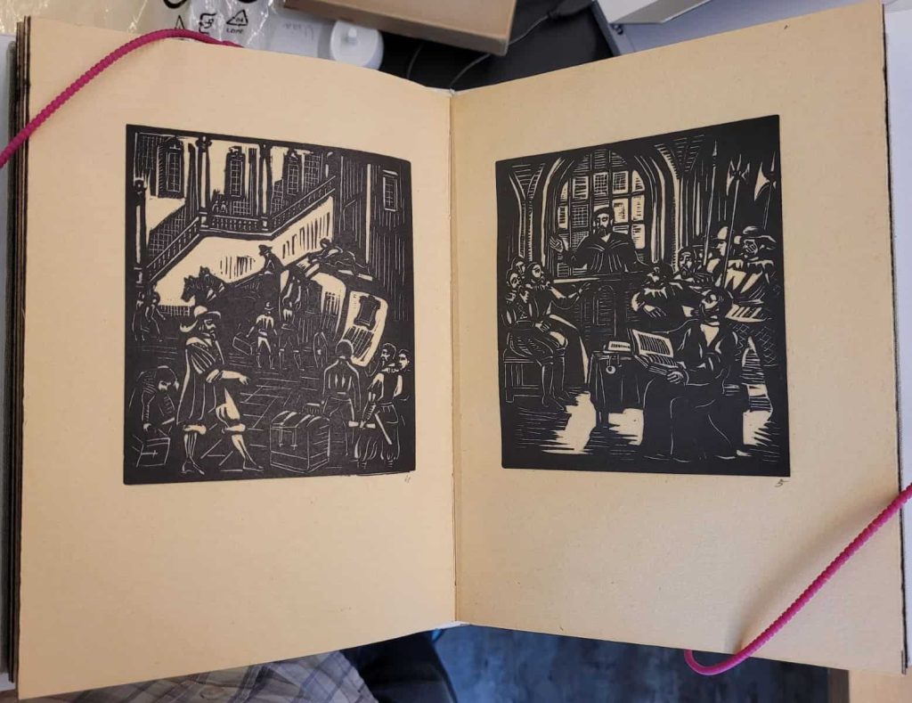 Images 4 + 5 of Bochorakova's book, Švédové Pred Brnem, printed recto and verso, French fold.