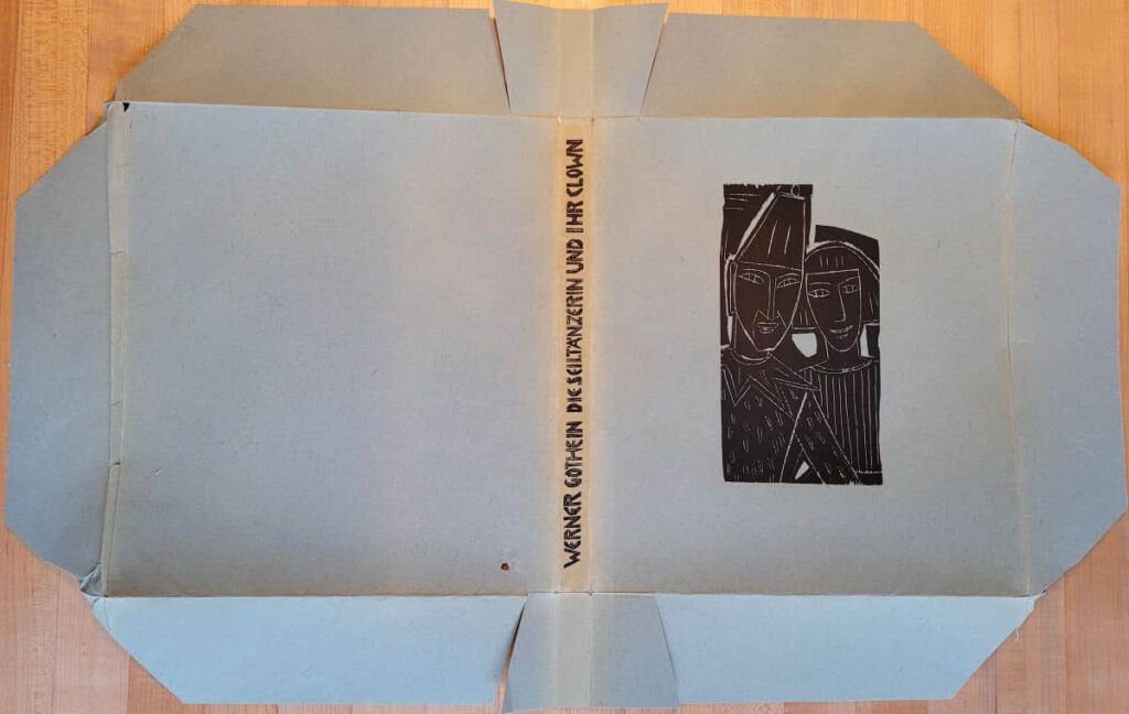 Dust Jacket for Die Seiltänzerin - frequently faded as can be seen on the spine. This example is not too bad.