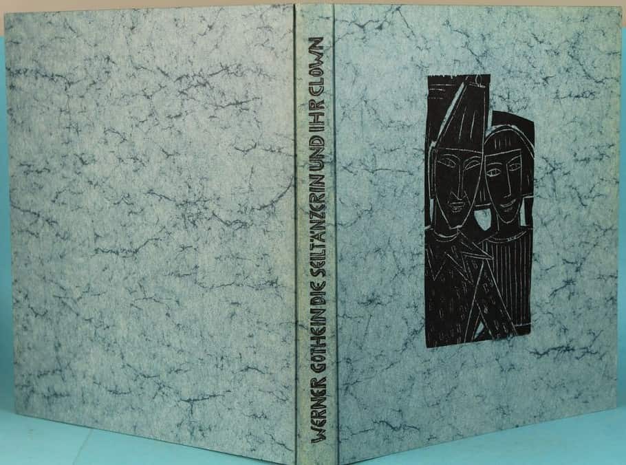 Spine, front, and back covers of Gothein's Die Seiltänzerin 1955.