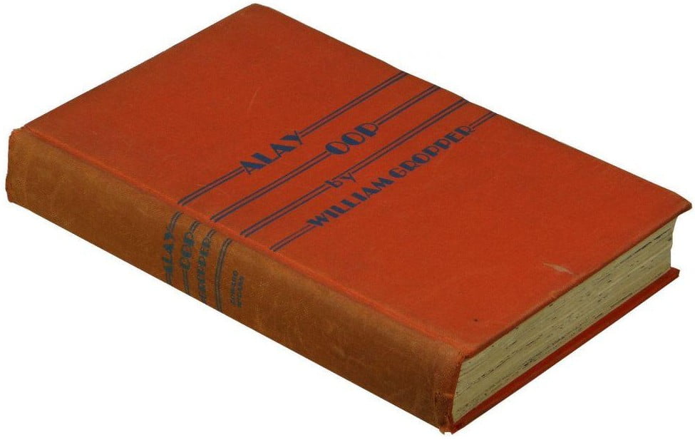 Spine and front cover of Gropper's 1930 wordless novel, Alay-oop.