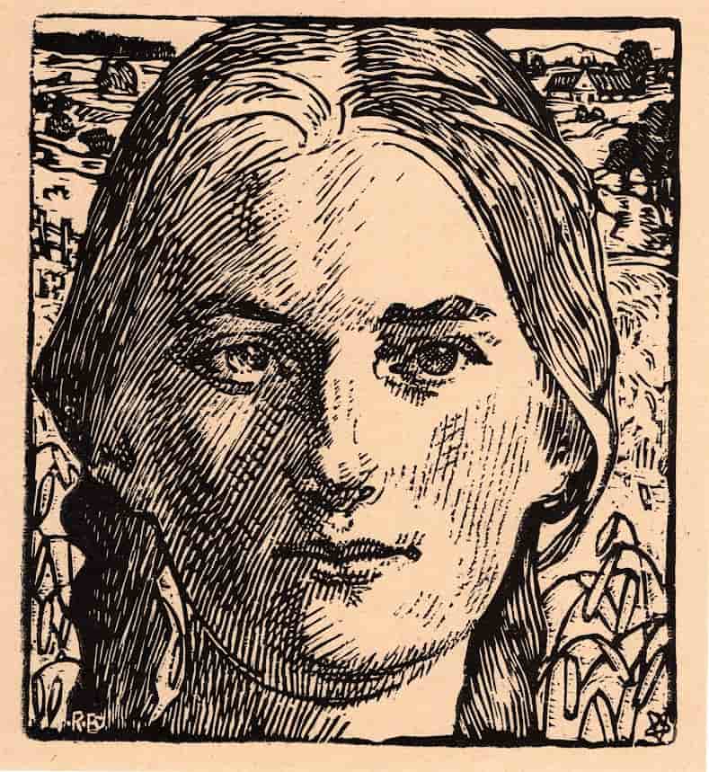 Number 143 in the Budzinski catalogue with the pentagram showing two points upwards in the lower right.